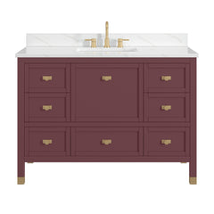 Alana Vanity Collection - Burgundy Red