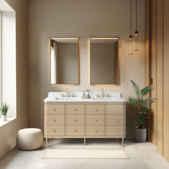 Serena Vanity Collection - Light Oak