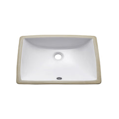 20 in. Undermount Rectangular Vitreous China Sink in White