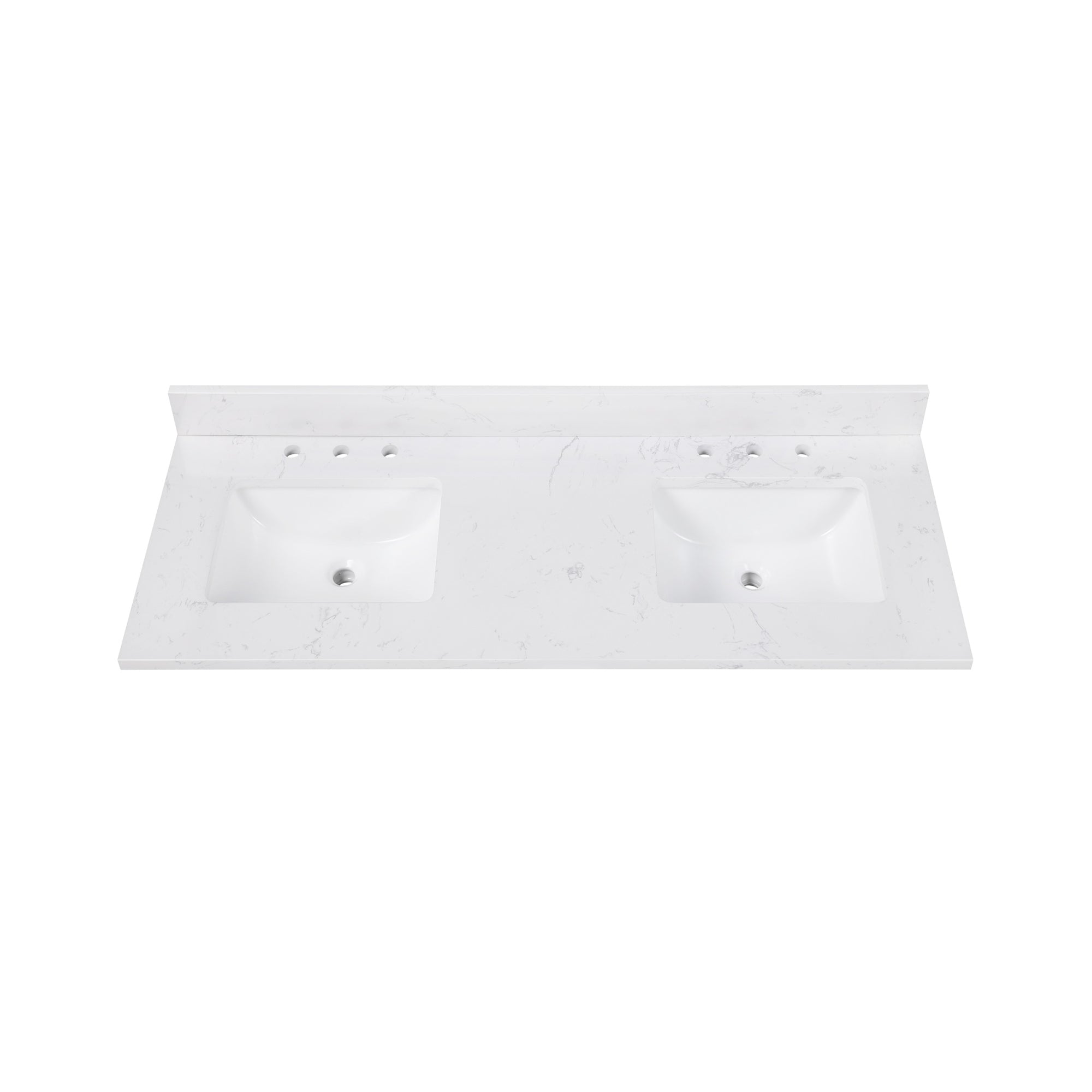 Cala White Engineered Stone Top with Dual Rectangular Sinks – Avanity ...