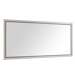 59 in. LED Bathroom Mirror with Stainless Steel Metal Frame