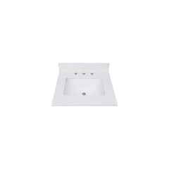 Everest White Quartz Top with Single Rectangular Sink