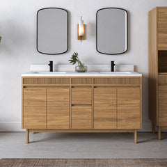 Kayla Vanity Collection - Natural Teak